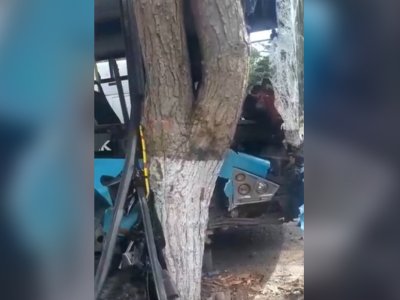 Bakıda avtobus&nbsp;ağaca çırpıldı, 11 nəfər yaralandı
