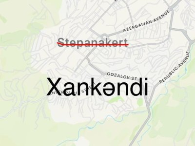 "Apple maps"də Xankəndi "Stepanakert" göstərilir