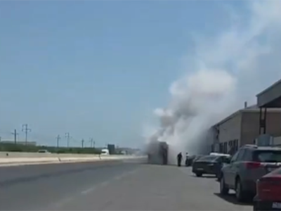 Bakıda&nbsp;avtobus yandı