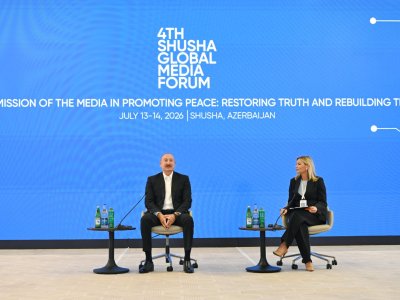 Prezidentin Şuşa Forumundakı çıxışı xarici QHT-lərin diqqət mərkəzində - FOTOLAR