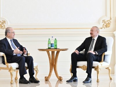 İlham Əliyev Fələstinin Baş nazirini qəbul edib