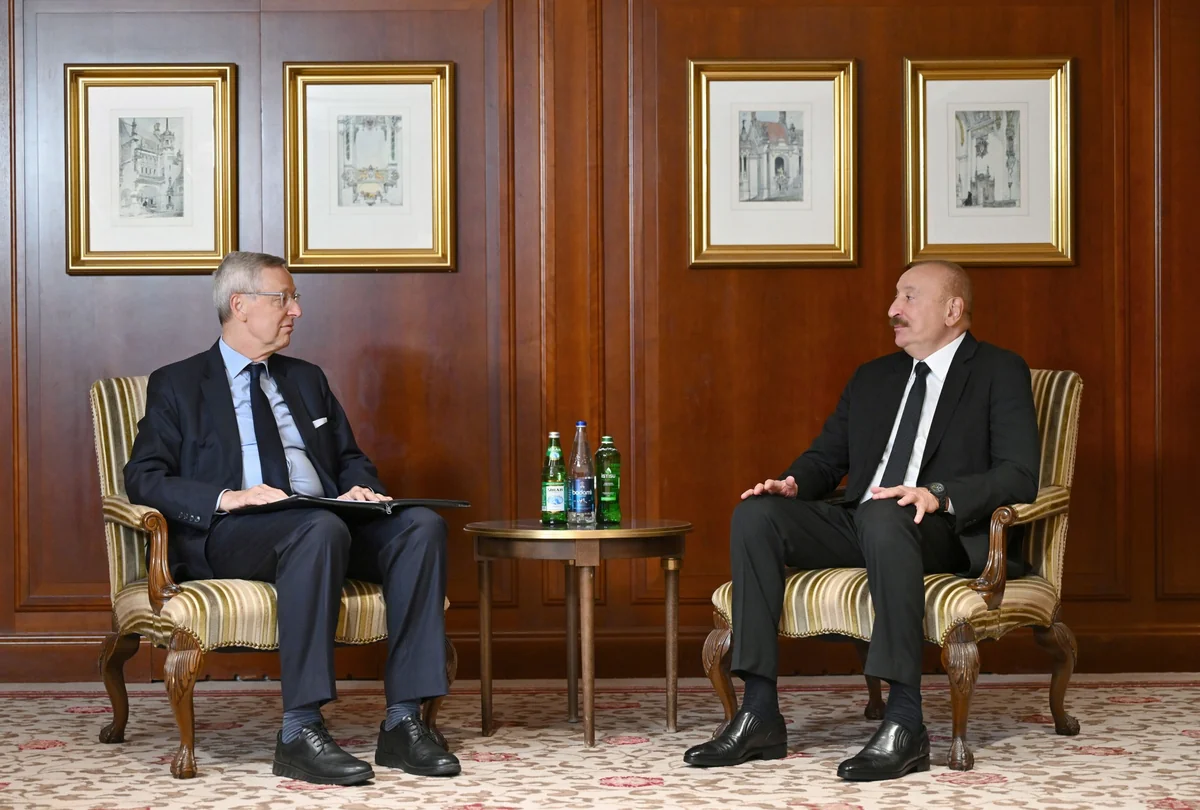 İlham Əliyev Almaniya İqtisadiyyatının Şərq Komitəsinin sədri&nbsp;ilə görüşüb