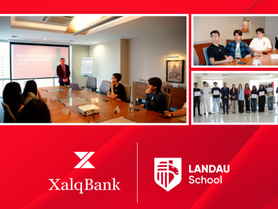 "Xalq Bank"da Landau məktəbliləri üçün təlim keçirdi