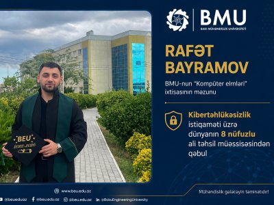 BMU məzunu dünyanın 8 nüfuzlu universitetindən qəbul aldı