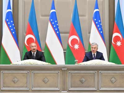 Azərbaycan və Özbəkistan prezidentləri mətbuata bəyanatlarla çıxış ediblər&nbsp;