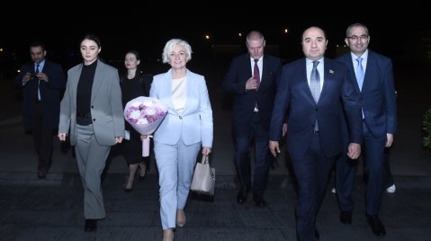 Latviya parlamentinin sədri Azərbaycana gəldi