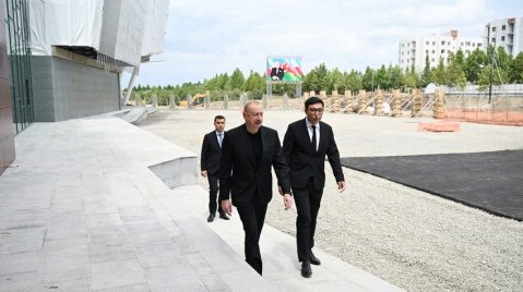 İlham Əliyev Yevlax Olimpiya İdman Kompleksində - FOTO
