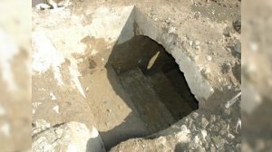Filarmoniya bağında tapılmış qədim yeraltı tunel torpaqla doldurulub
