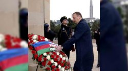 İlham Əliyev Şəhidlər Xiyabanını ziyarət edib