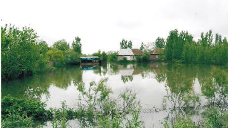 Zərdabda Kürqırağı bəndləri bərkitmək üçün texnika çatışmır (fotolar)