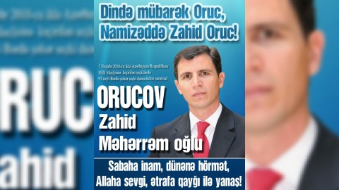 Zahid Oruc: «Rəqibim ruhi-depressiv vəziyyətdəri»  ® 