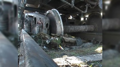 Bakı-Tiflis dəmir yolunda vaqonlar relsdən çıxıb (fotosessiya)