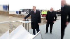 İlham Əliyev yeni aerovağzal kompleksinin təməlqoyma mərasiminə qatılıb