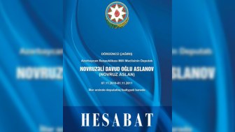 Deputatın “Hesabat”ı...