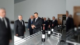 Prezident Şəkidə otel və şərab zavodunun açılışını edib
