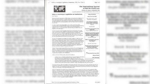 Azərbaycan deputatının məqaləsi ABŞ-ın nüfuzlu jurnalında dərc olunub 