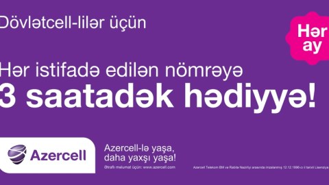 Dövlətcell-lilər üçün pulsuz saatlar