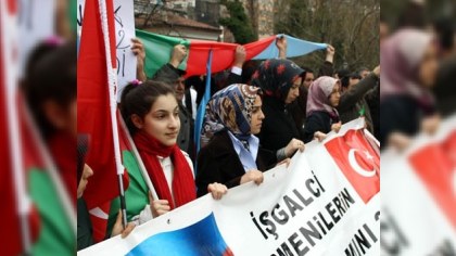Taksimdə Xocalı mitinqi başa çatıb, aksiyaya 300 min nəfər qatılıb