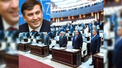 Saakaşvili Azərbaycanın Milli Məclisinə gəldi