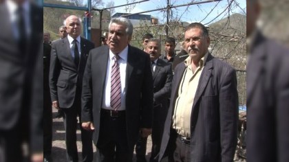 Daşkəsəndə qaya uçqunu olub, evlər zədələnib - FOTOLAR