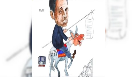 Prezidentin eşşəkli karikaturası yayımlanıb