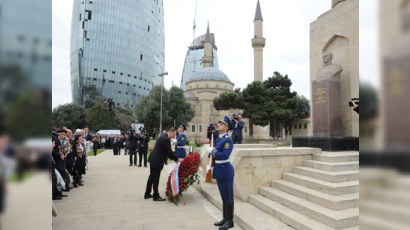 Prezident Qələbə bayramı mərasimində iştirak edib
