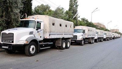 Azərbaycan Rusiyaya yardım karvanı göndərib