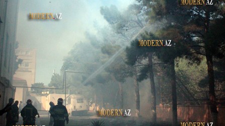 Bakıda internat məktəbində yanğın olub - FOTOLAR