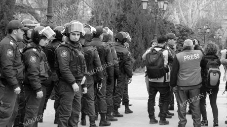 Bakıdakı etiraz aksiyasından - FOTOSESSİYA 