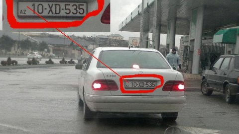 Yol Polisi: “Dövlət nömrə nişanının üzərində bayrağı silən şəxs cərimələnəcək” - FOTO