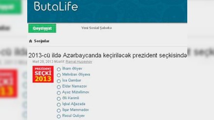 "Butalife" prezidentliyə namizədlərə dair sorğu keçirməyib
