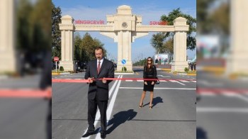 Prezident İlham Əliyev Mingəçevirdə açılışlar edib