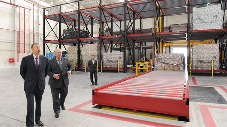 Prezident hava limanında açılış etdi - FOTOLAR