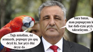 RUBRİKA: “Gündəm-Karikatura” - “Popuqay”la Tağı Əhmədovun dialoqu