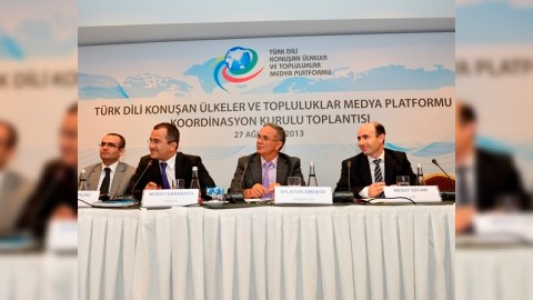 Əflatun Amaşov Türkdilli Ölkələrin və Toplumların Media Birliyinin toplantısında çıxış edib - FOTOLAR