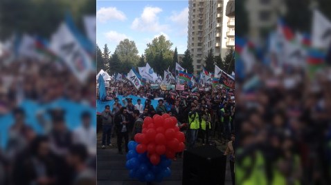 Cəmil Həsənli ikinci mitinqini keçirdi FOTOLAR