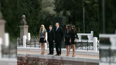 İlham Əliyev inauqurasiyadan sonra ailəsilə şəhərə çıxıb 