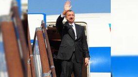İlham Əliyev Litvaya gedib