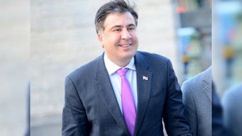Saakaşvili Kiyevdəki meydana gedir