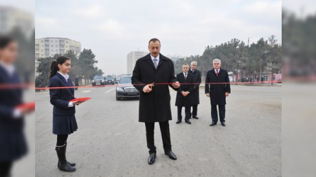 Prezident yolun açılışında - FOTOLAR