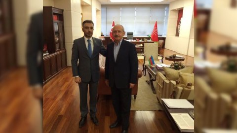 Azərbaycanın partiya sədri Kamal Kılıçdaroğlu ilə görüşüb - FOTOLAR