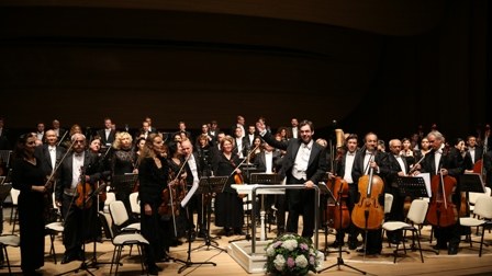 Türkiyənin Bilkənt Simfonik Orkestri Heydər Əliyev Mərkəzində çıxış edib 