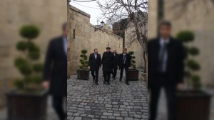 Gürcüstan Prezidenti İçəri Şəhərdə olub-FOTO