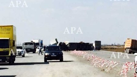  Bakı - Qazax yolunda ağır qəza: 1 ölü, 5 yaralı-FOTO