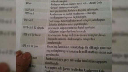 Tanınmışlar “Məktəbli kitabçası”ndakı yanlışılığı texniki səhv hesab edirlər