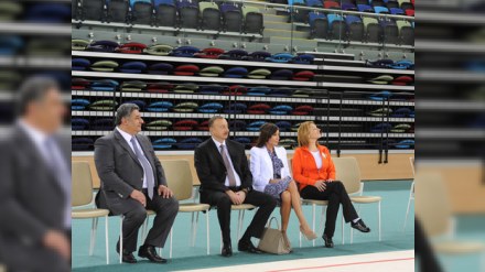 İlham Əliyev və Mehriban Əliyeva Milli Gimnastika Arenasının açılışında - FOTOLAR