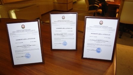 Nazirlik üç qeyri-dövlət yardım mərkəzinə akkreditasiya attestatları təqdim edib
