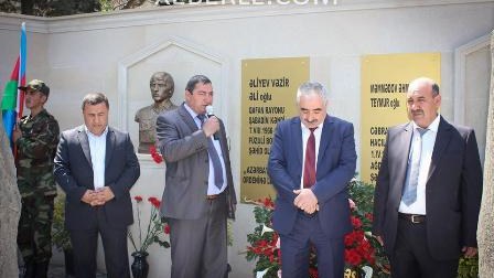 Sumqayıtda şəhid abidəsinin açılışı olub - FOTO