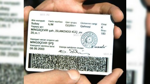 Azərbaycanda şəxsiyyət vəsiqəsinin verilməsinə görə rüsum dəyişdi