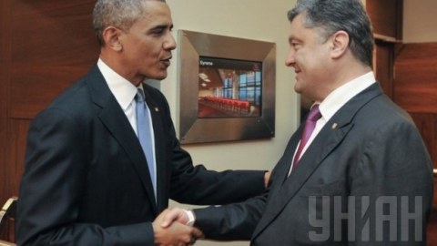 Obama Poroşenko ilə görüşdü - FOTO